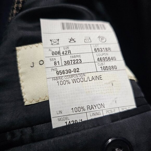 Joseph Abboud 42R Brown HT 3-Button Sport Coat Blazer Jacket B672 - Picture 10 of 11